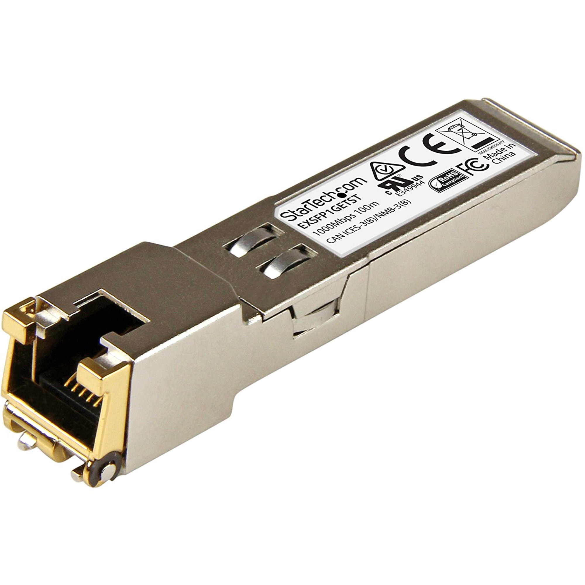 EXSFP1GETST Gigabit RJ45 Copper SFP Transceiver Module-Juniper Compatible, 1GB EXSFP1GETST Gigabit RJ45 Copper SFP Transceiver Module-Juniper Compatible, 1GB